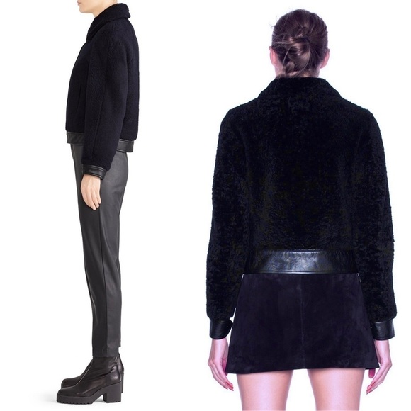 MARTIN GRANT PARIS 70s Navy Wool Blend Faux Shearling Boxy Sherpa Teddy Jacket 6 - Picture 5 of 12